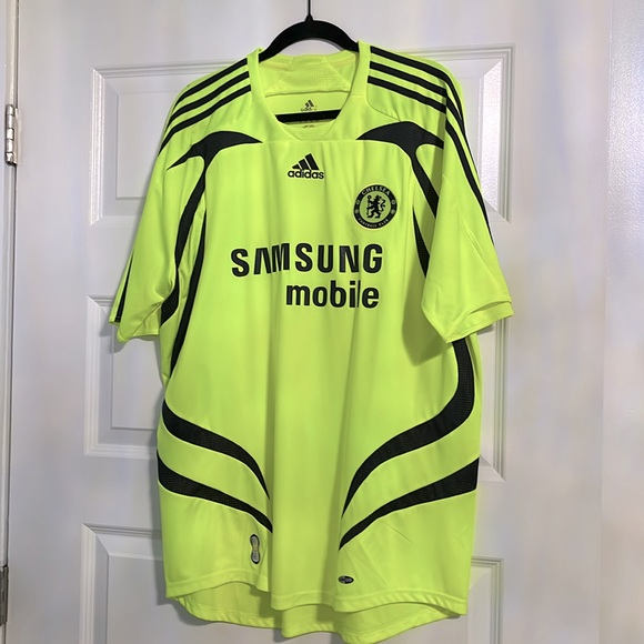 Chelsea 2007/2008 Away Football Jersey Adidas Bright Yellow - Picture 2 of 8